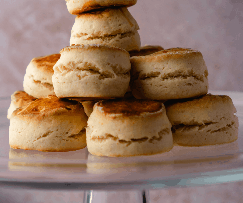Plain Scones Piled Up