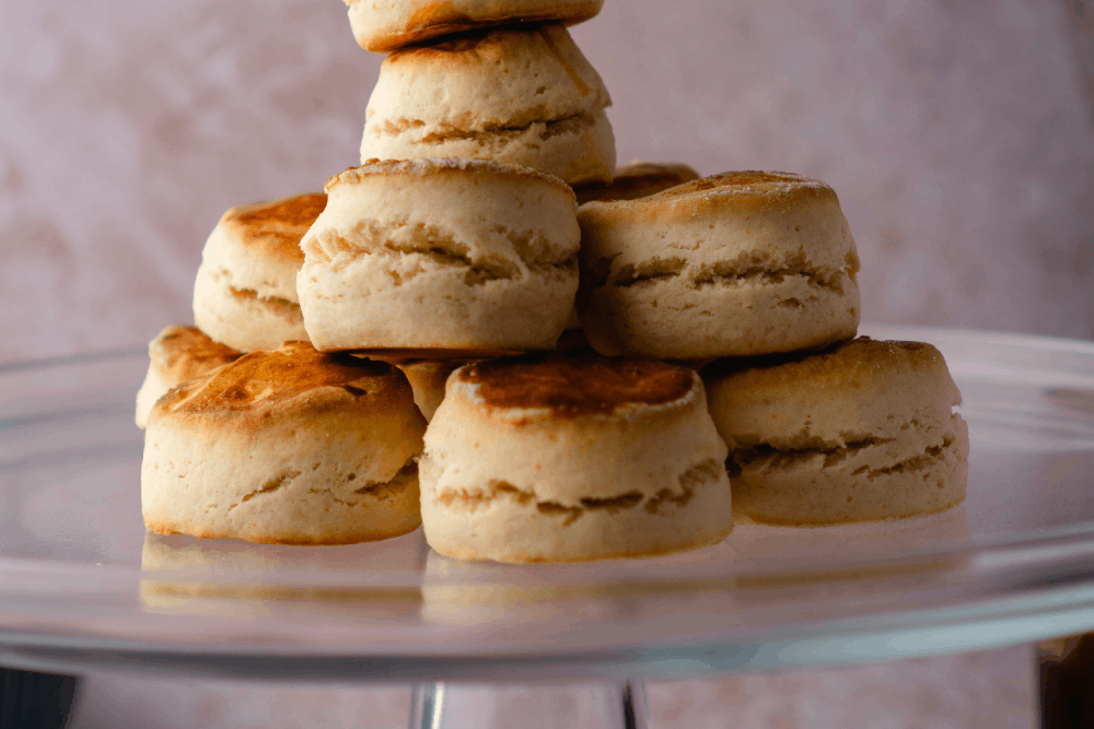 Plain Scones Piled Up